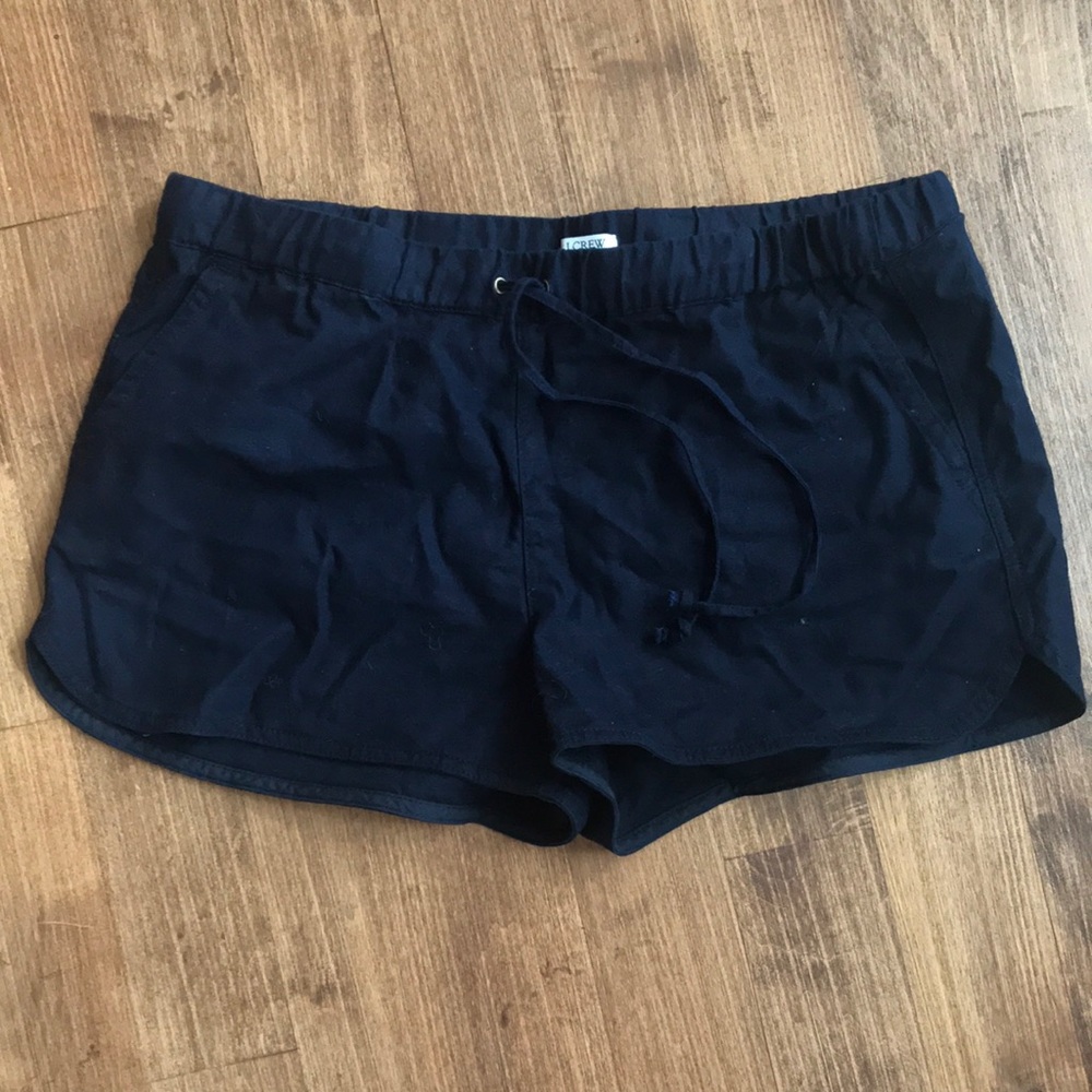 J. Crew Navy Blue Linen Shorts. Size M.